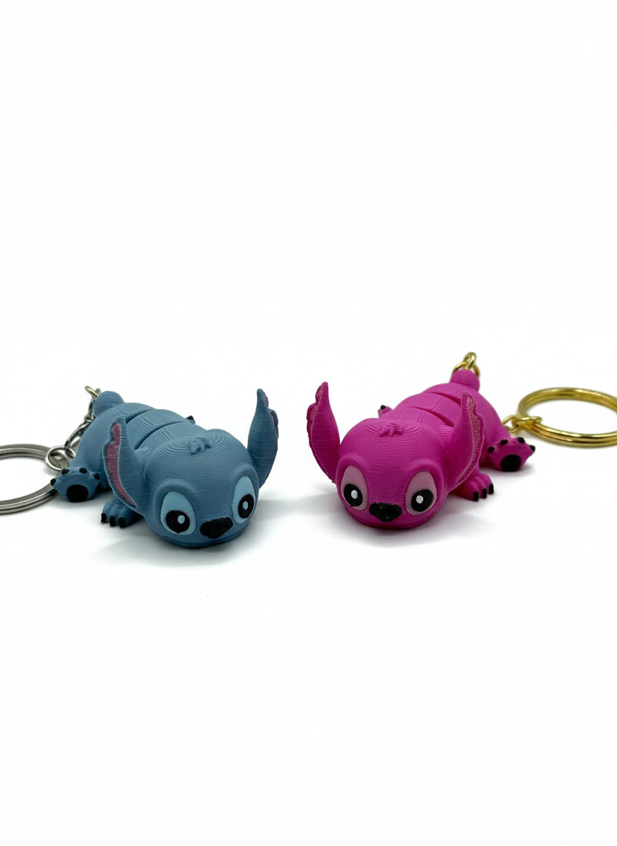 Stitch Couple Magnetic Keychains