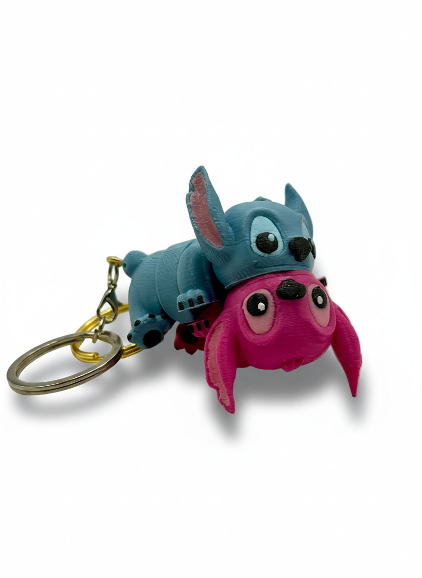 Stitch Couple Magnetic Keychains