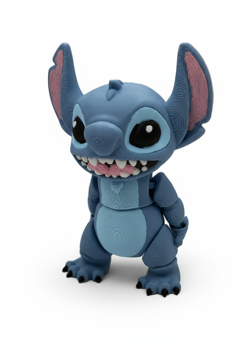 Stitch-Inspired Articulated Figure