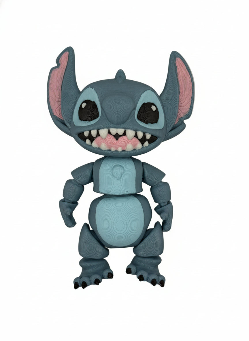 Stitch-Inspired Articulated Figure
