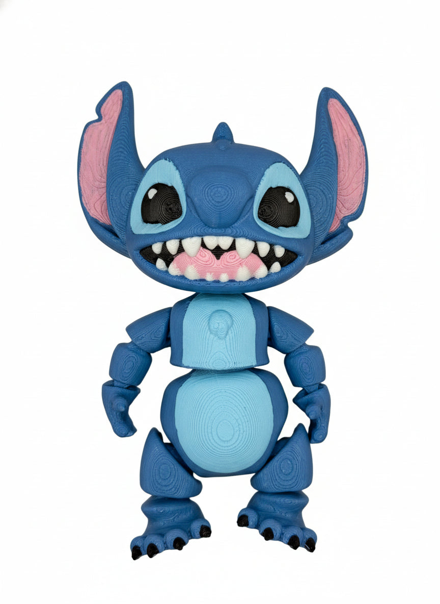 Stitch-Inspired Articulated Figure