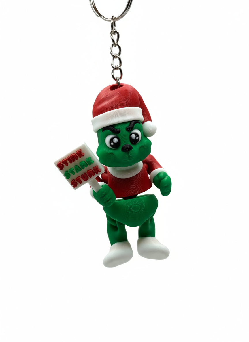 Christmas Grinch Keychain